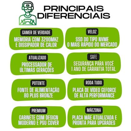 Imagem de PC Gamer Skill Win Intel 10ª Geração Core i5 10400F 8GB DDR4 Placa de vídeo Geforce GTX 1660 Ti 6GB SSD 256GB STL-029