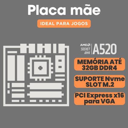 Imagem de PC Gamer Skill Winner, AMD Ryzen 7 5700G, 16GB DDR4, SSD 1TB, Gráficos Radeon VEGA, Fonte 500W, Monitor 24" LED, Kit Gamer completo - GSW-24014