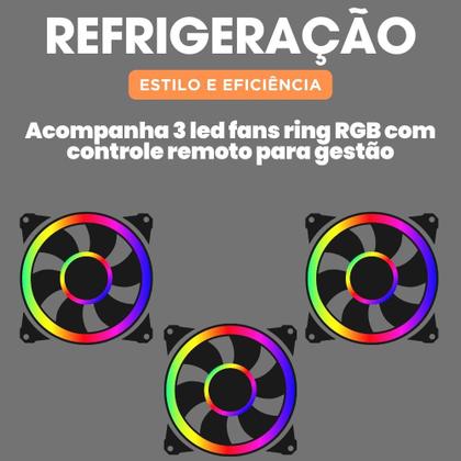 Imagem de PC Gamer Skill Winner, AMD Ryzen 7 5700G, 16GB DDR4, SSD 1TB, Gráficos Radeon VEGA, Fonte 500W, Monitor 24" LED, Kit Gamer completo - GSW-24014