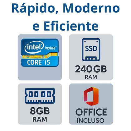 Imagem de PC Intel i5 8GB SSD 240GB Windows 11 + Office Pacote - Pronto pra Usar!