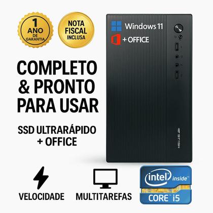 Imagem de PC Intel i5 8GB SSD 240GB Windows 11 + Office Pacote - Pronto pra Usar!