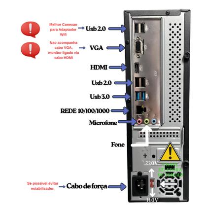 Imagem de Pc Slim Basico Pdv Empresarial Escritório I5-4ª 16gb DDR3 240gb Win11