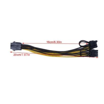 Imagem de Pci-e 6 Pinos Para 2x 8 Pinos Adaptador Fonte Modular 8 Pinos VGA