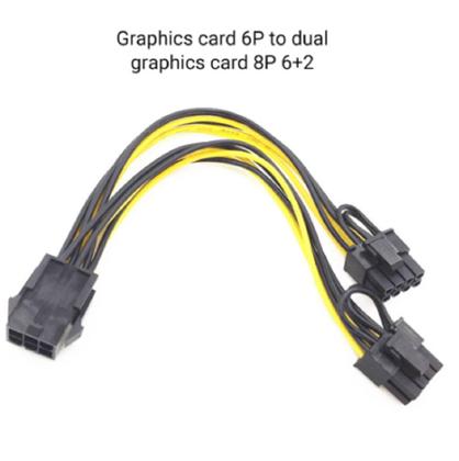 Imagem de Pci-e 6 Pinos Para 2x 8 Pinos Adaptador Fonte Modular 8 Pinos VGA