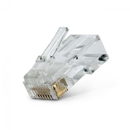 Imagem de Pct 02 Conector Modular Rj45 CAT6 Para Cabo De Rede 8 Vias