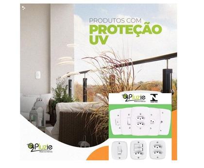 Imagem de Pct 02 Conjunto de Embutir Pluzie 4x2 3 Interruptor Simples