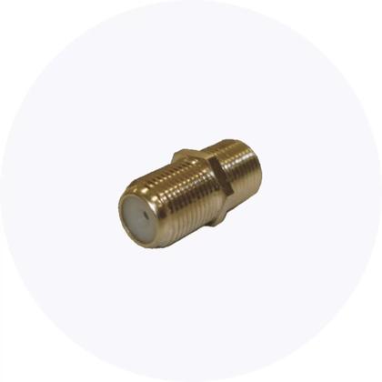 Imagem de Pct 04 Conector F Emenda Fêmea P/ Cabo Coaxial RG