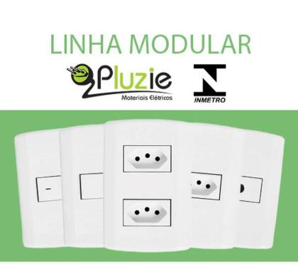 Imagem de Pct 04 Conjunto Modular de Embutir 4x2 2 Tomada 10a Dupla