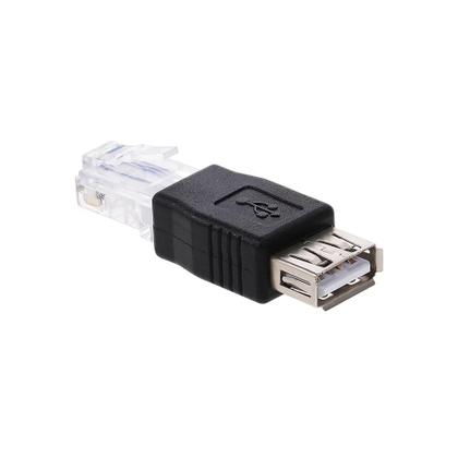 Imagem de Pct 05 Conector USB A Fêmea x Rede RJ45 Macho Ethernet