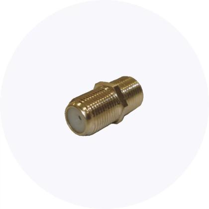 Imagem de Pct 06 Conector F Emenda Fêmea P/ Cabo Coaxial RG