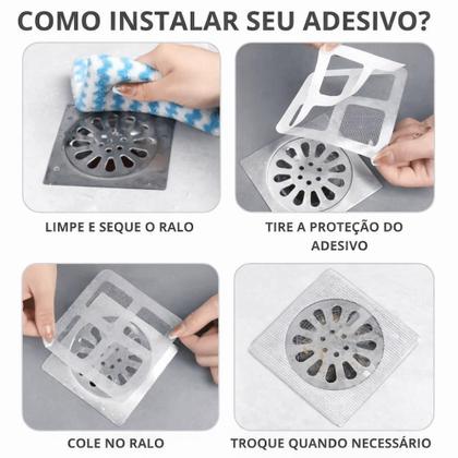 Imagem de Pct 10 Filtro Tela Adesivo Descartavel Ralo Pia Higienico