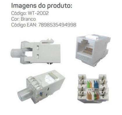Imagem de Pct 50 Conector Fêmea Rj45 Keystone CAT6 P/ Internet Giga