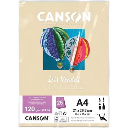 Imagem de Pct Papel Iris Vivaldi 25fls A4 120gr Canson Escolha a Cor