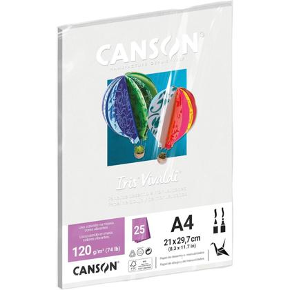 Imagem de Pct Papel Iris Vivaldi 25fls A4 120gr Canson Escolha a Cor