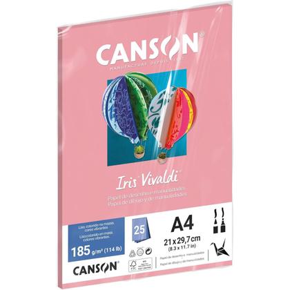 Imagem de Pct Papel Iris Vivaldi 25fls A4 185gr Canson Escolha a Cor