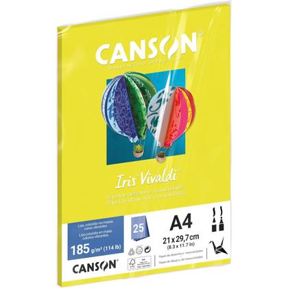 Imagem de Pct Papel Iris Vivaldi 25fls A4 185gr Canson Escolha a Cor