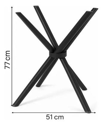 Imagem de Pé Base De Mesa Quadrado Redondo 4 Apoios Moderna Mármore Metal