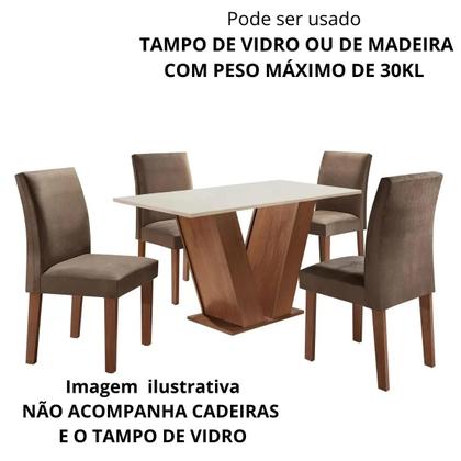Imagem de Pé Base Para Mesa De Jantar 100 Mdf Para Tampos 120cm X 80cm Cor Chocolate