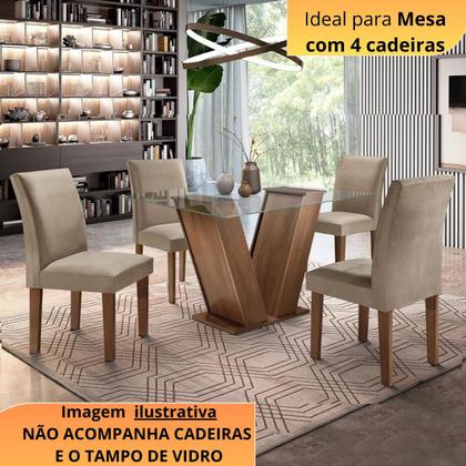 Imagem de Pé Base Para Mesa De Jantar 100 Mdf Para Tampos 120cm X 80cm Cor Chocolate