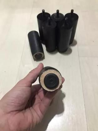 Imagem de Pé Cama Box 15 Cm Em Madeira C/ 7 Pés Fixos Cor Preta