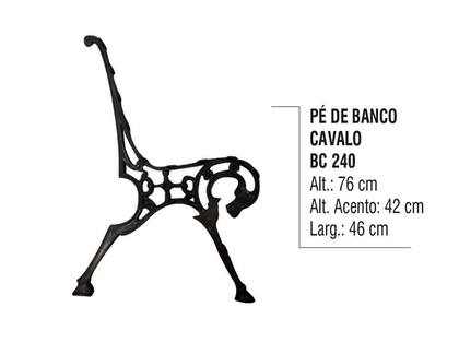 Imagem de Pé de Banco para Praça Cavalo em Alumínio Fundido (par)