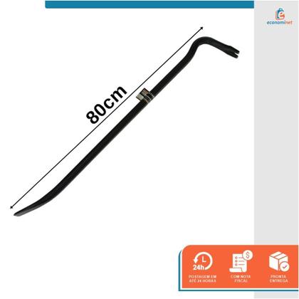 Imagem de Pé de Cabra 800mm x 16mm em Aço Carbono Ferramenta para Alavancagem e Demolição