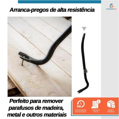 Imagem de Pé de Cabra 800mm x 16mm em Aço Carbono Ferramenta para Alavancagem e Demolição