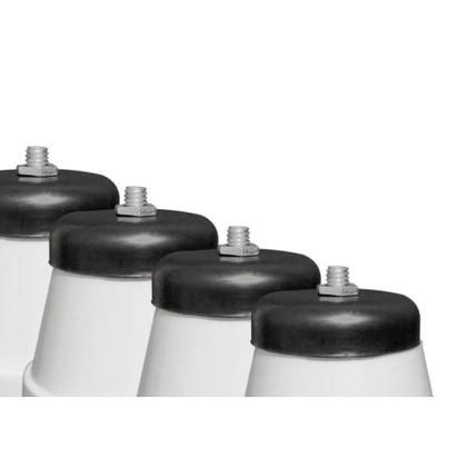 Imagem de Pe De Geladeira Politex Pvc Redondo Branco Com 4 Pecas