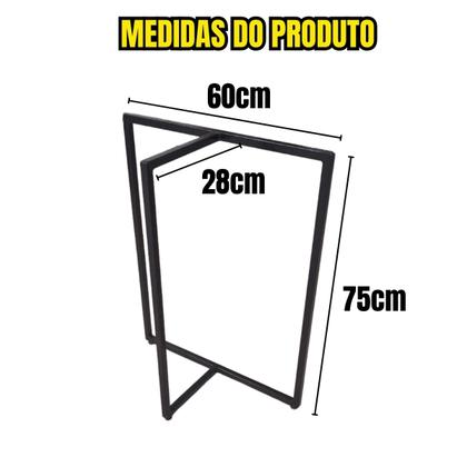 Imagem de Pé De Mesa Industrial Ferro 75 X 60 Par Eletrostática