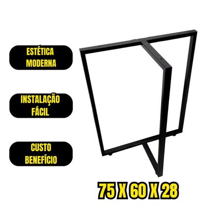 Imagem de Pé De Mesa Industrial Ferro 75 X 60 Par Eletrostática