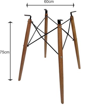Imagem de Pe Palito Base Eiffel Charles Eames 75cm Para Mesa (Tampo de até 110cm)