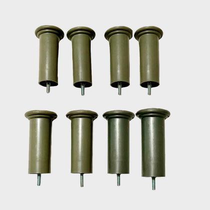 Imagem de Pé Para Cama Box Pezinho de Cama Baú Casal ou Solteiro 12cm Kit Com 8 Unidades