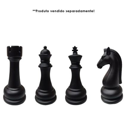 Imagem de Peça Xadrez Cerâmica 01un 18x8cm Preta Fosca