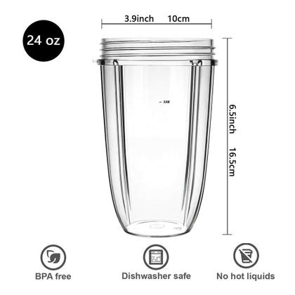 Imagem de Peças de reposição para liquidificador GahSelec: copo de 24 onças com lâmina Nutribullet