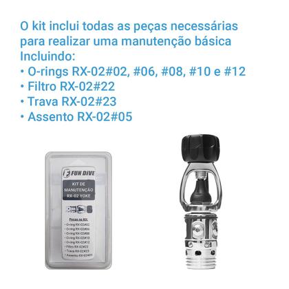 Imagem de Peças Manutenção Para Regulador Mergulho Rx-02 Yoke Fun Dive
