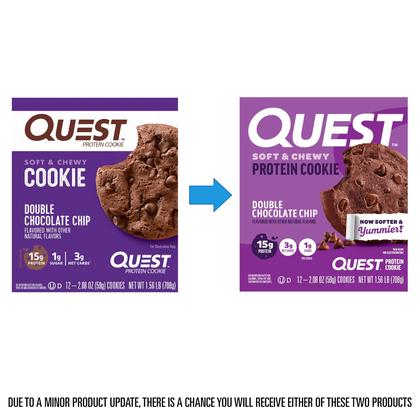 Imagem de Pedaços de chocolate duplos Protein Cookie Quest Nutrition 4x59g