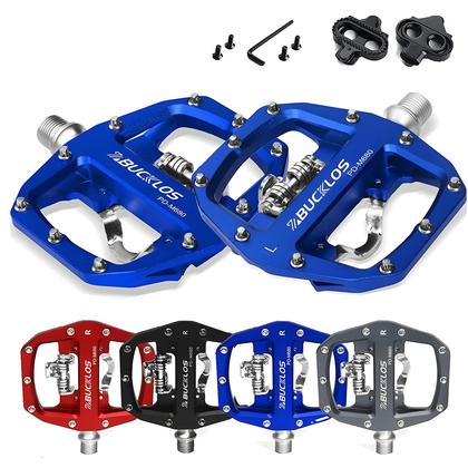 Imagem de Pedais de Bicicleta MTB Dupla Função Bucklos - Plataforma e SPD