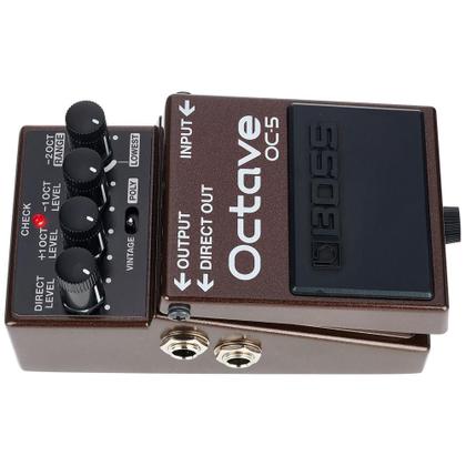 Pedal Boss Octave OC5 Oitavador Marrom Baixo e Guitarra