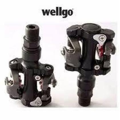 Imagem de Pedal clip bicicleta mtb  aluminio  919 preto 9/16 wellgo