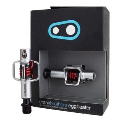 Imagem de Pedal Crank Brothers Egg Beater 1 Clip Mtb Leve Com Tacos Prata Mola Vermelha