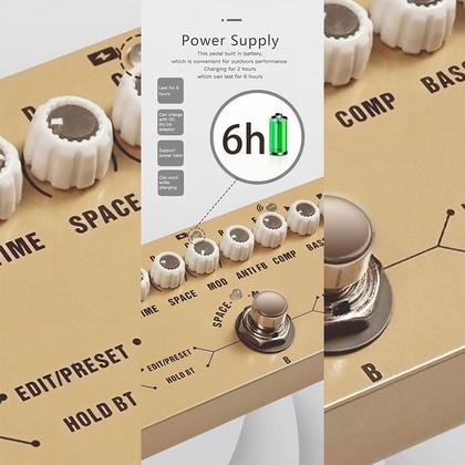 Imagem de Pedal De Efeito Para Violão M-vave Cube-baby Ac Creme