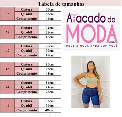 Imagem de Pedal Jeans Feminino Com lycra Lavagem Escura 
