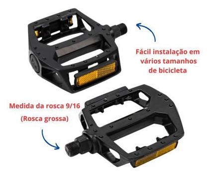 Imagem de Pedal Plataforma Alumínio Gta De Bicicleta Aro 26 Ou 29