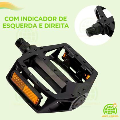 Imagem de Pedal Plataforma Alumínio Para Bicicleta Rosca Fina Refletor