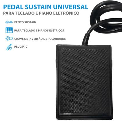 Imagem de Pedal Sustain Mx-01lt Com Conector P10 P/ Teclado Universal