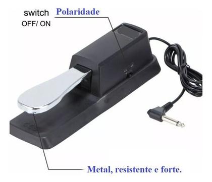 Imagem de Pedal Sustain Para Teclado Mxt Piano Eletrônico Com Inversor