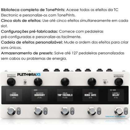 Pedaleira de Efeitos Tc Electronic Plethora x5 com 5 Blocos