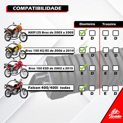 Imagem de Pedaleira Dianteira Para Nxr 125 Bros Ks Es 2003 a 2005 Da Nxr150 Bros Ks Es 2006 2014 Lado Esquerdo