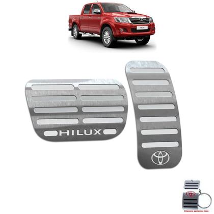 Imagem de Pedaleira E Descanso De Pé Hilux 2012 A 2015 Prata