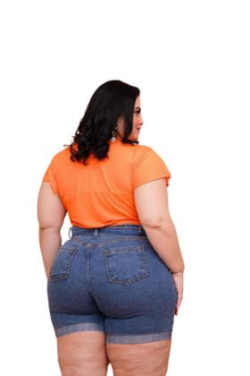 Imagem de Pedalete plus size jeans lycra